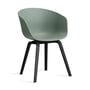 Hay - About A Chair AAC 22, black lacquered oak / fall green 2. 0 (felt glides)