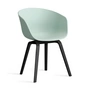 HAY - About A Chair AAC 22, black lacquered oak / dusty mint 2. 0 (felt glides)
