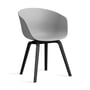 Hay - About A Chair AAC 22, black lacquered oak / concrete grey 2. 0 (felt glides)