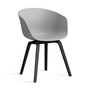 HAY - About A Chair AAC 22, black lacquered oak / concrete grey 2. 0 (plastic glides)
