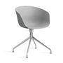 HAY - About A Chair AAC 20, polished aluminum / concrete grey 2. 0 (felt glides)