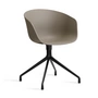 HAY - About A Chair AAC 20, black / khaki 2. 0 (felt glides)