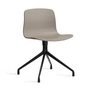 HAY - About A Chair AAC 10, black / khaki 2. 0 (plastic glides)