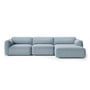 & Tradition - Develius Mellow Corner sofa, configuration F, blue (Cifrado 0741)