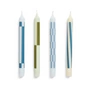 HAY - Pattern Stick candles, H 24 cm, green / blue (set of 4)