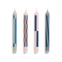 HAY - Pattern Stick candles, H 24 cm, light pink / blue (set of 4)