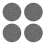 Hey Sign - Coaster round, Ø 12 cm, anthracite (set of 4)