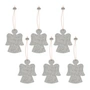 HEY-SIGN - Angel pendant, light gray mottled (set of 6)