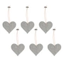 HEY-SIGN - Pendant heart, light gray mottled (set of 6)