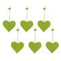 Hey-Sign - Heart pendant, may green (set of 6)