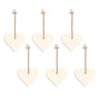 Hey-Sign - Pendant heart, off-white (set of 6)