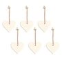 HEY-SIGN - Pendant heart, off-white (set of 6)