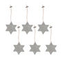 HEY-SIGN - Star pendant, light gray mottled (set of 6)