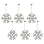 HEY-SIGN - Snow crystal pendant, light gray mottled (set of 6)