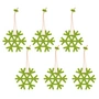 HEY-SIGN - Snow crystal pendant, May green (set of 6)