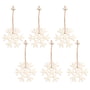 Hey-Sign - Snow crystal pendant, off-white (set of 6)