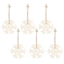 HEY-SIGN - Snow crystal pendant, off-white (set of 6)