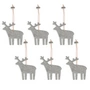 HEY-SIGN - Pendant reindeer, light gray mottled (set of 6)