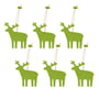 Hey-Sign - Pendant reindeer, may green (set of 6)