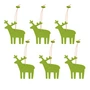 HEY-SIGN - Pendant reindeer, may green (set of 6)