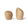 ferm Living - Cairn salt and pepper shaker, lacquered oak (set of 2)