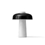 Audo - Reverse LED table lamp, Ø 24 x H 30 cm, black / Carrara marble