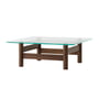 Audo - Brasilia lounge table, glass / dark stained oak