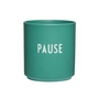 Design Letters - AJ Favourite Porcelain mug, Pause / antique green