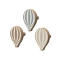 Cam Cam Copenhagen - Wooden hook, hot air balloon, coastal mix (set of 3)