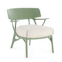 Kartell - A.I. Lounge Chair, green / white (fabric Panamino)