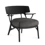 Kartell - A.I. Lounge Chair, black / anthracite (fabric Panamino)