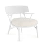 Kartell - A.I. Lounge Chair, white / white (fabric Panamino)