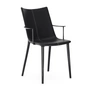 Kartell - H.H.H. armchair, black / black leather