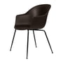 Gubi - Bat Dining chair, base black / mocha brown