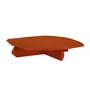OUT Objekte unserer Tage - Fels Coffee table, solid ash, lacquered Sienna red