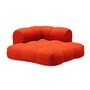 OUT Objekte unserer Tage - Sander Sofa 01, 2-seater, pure orange (Vidar 4 0542 by Kvadrat/Raf Simons)