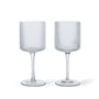 ferm Living - Ripple White wine glass, clear (set of 2)