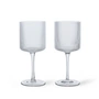 Ferm Living - Ripple White wine glass, clear (set of 2)