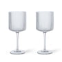 ferm Living - Ripple Red wine glass, clear (set of 2)