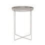 e15 - Habibi side table H 47 cm / Ø 37 cm, polished stainless steel