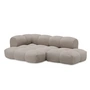 OUT Objekte unserer Tage - Sander 06 Left 3-seater sofa, stone gray (Berlin 801 by OUT)