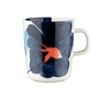 Marimekko - Oiva Valssi mug with handle, 250 ml, white / blue / orange
