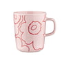 Marimekko - Oiva Piirto Unikko mug with handle, 250 ml, pink / red