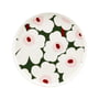 Marimekko - Oiva Unikko Plate, Ø 25 cm, white / dark green / light pink