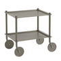 Muuto - Flow Outdoor side trolley, 2 shelves, taupe