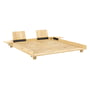 Karup Design - Social bed incl. backrest and 2 bedside tables, 180 x 200 cm, clear pine