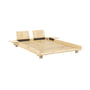 Karup Design - Social bed incl. backrest and 2 bedside tables, 140 x 200 cm, clear pine