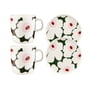 Marimekko - Oiva Unikko Breakfast set, white / dark green / light pink (4 pcs.)