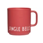 Design Letters - AJ Favourite Porcelain mug with handle, Jingle Bells / red