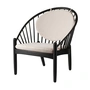 FDB Møbler - J166 Jørna armchair, frame jet black / beige (Main Line Flax 61)